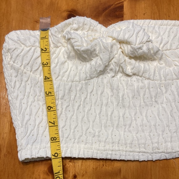 SHEIN White Textured Twist Knot Tube Top - Picture 3 of 8